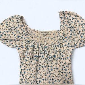 Floral Puff Sleeve Maxi Dress